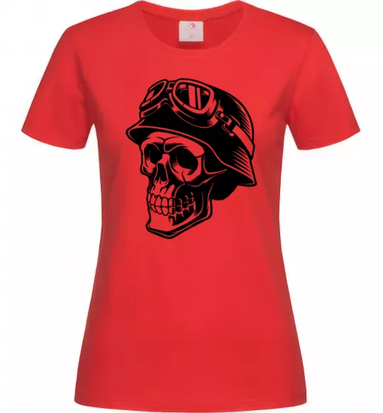 Жіноча футболка Motorcycle rider Червоний фото