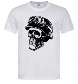 Мужская футболка Motorcycle rider Белый фото