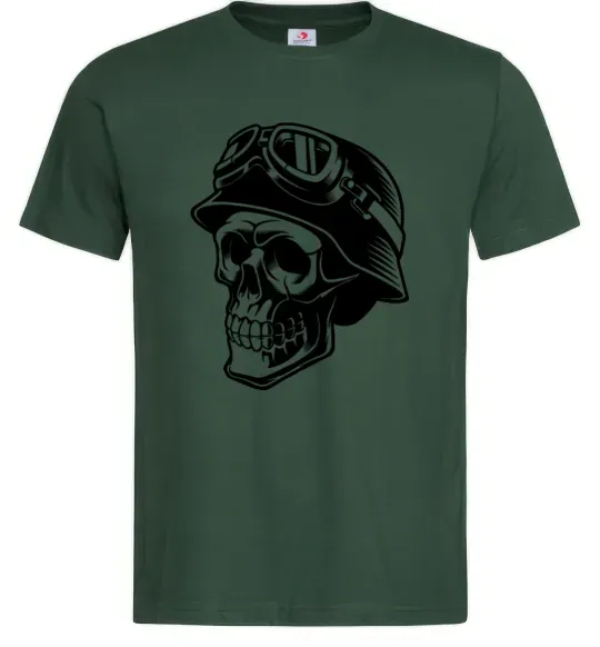 Чоловіча футболка Motorcycle rider Темно-зелений фото