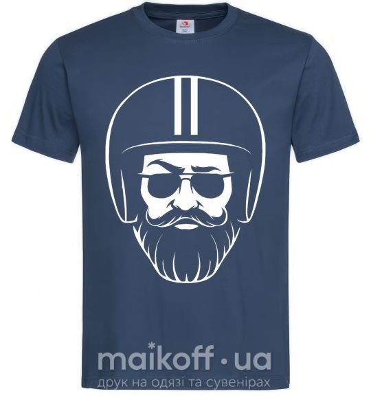 Чоловіча футболка Biker hipster Темно-синій фото