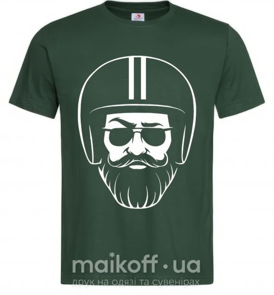 Мужская футболка Biker hipster Темно-зеленый фото