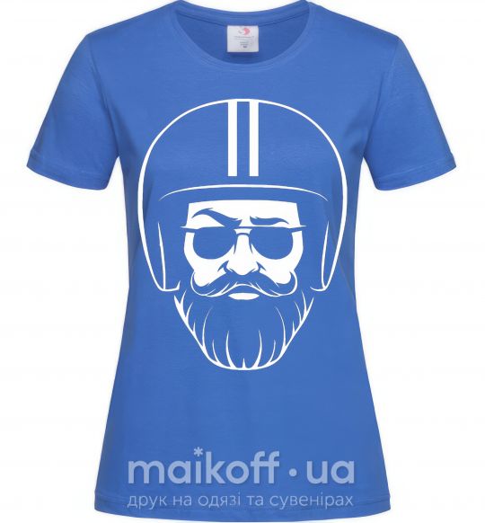 Женская футболка Biker hipster Ярко-синий фото