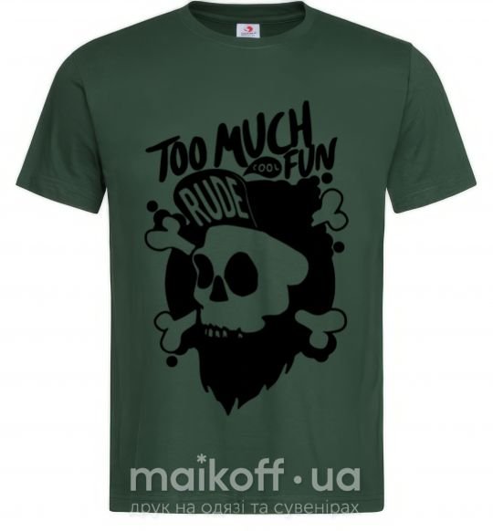Мужская футболка Bearded skull Темно-зеленый фото