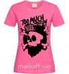 Женская футболка Bearded skull Ярко-розовый фото
