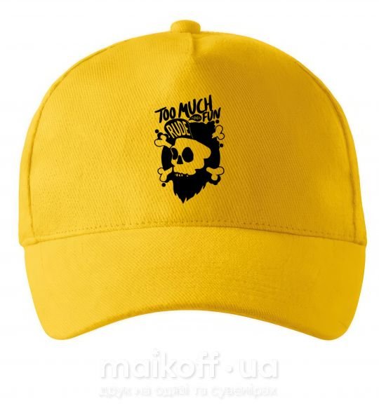Кепка Bearded skull Солнечно желтый фото
