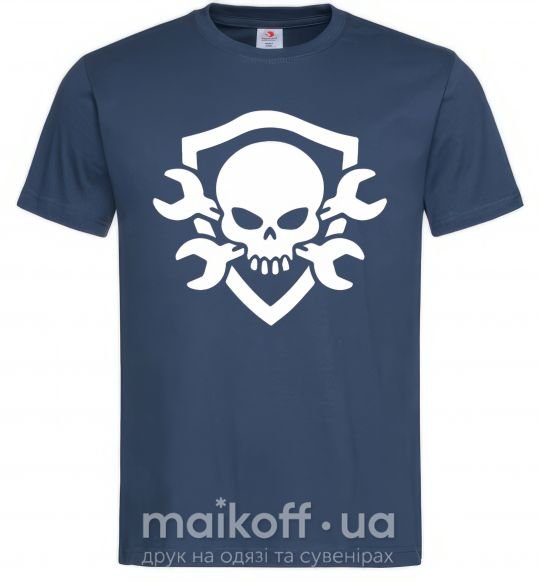Мужская футболка Skull sign Темно-синий фото