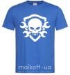 Мужская футболка Skull sign Ярко-синий фото