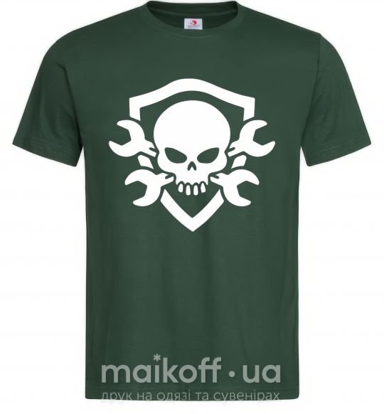 Мужская футболка Skull sign Темно-зеленый фото