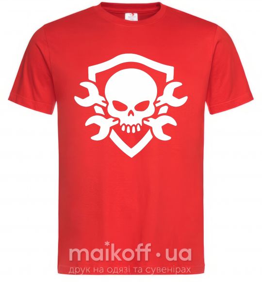 Мужская футболка Skull sign Красный фото