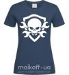 Женская футболка Skull sign Темно-синий фото