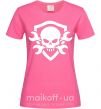 Женская футболка Skull sign Ярко-розовый фото