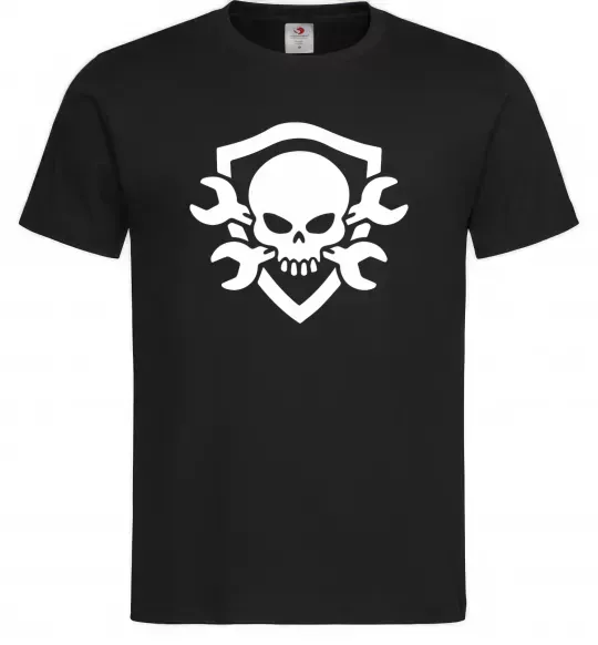 Чоловіча футболка Skull sign Чорний фото