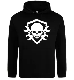 Мужская толстовка (худи) Skull sign Черный фото