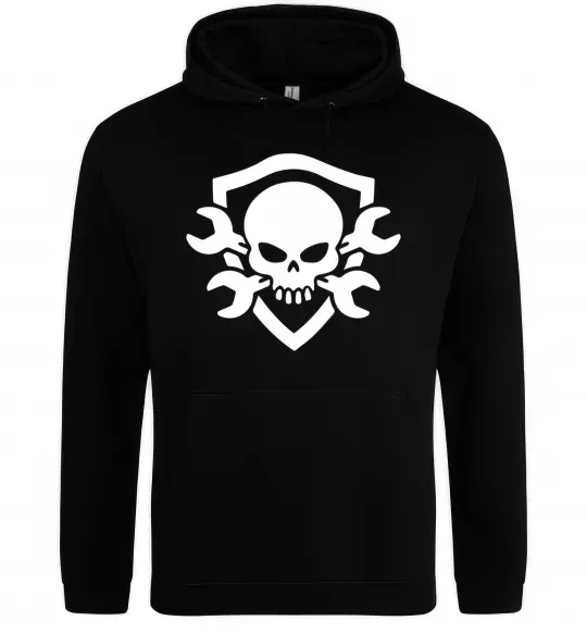 Женская толстовка (худи) Skull sign Черный фото