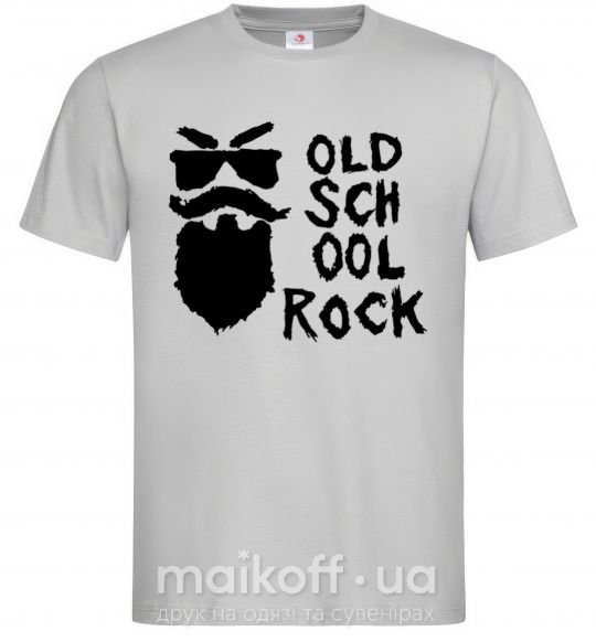 Чоловіча футболка Old school rock Сірий фото