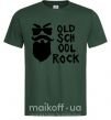 Мужская футболка Old school rock Темно-зеленый фото