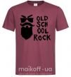 Чоловіча футболка Old school rock Бордовий фото
