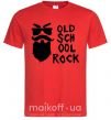 Мужская футболка Old school rock Красный фото