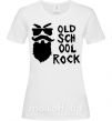 Женская футболка Old school rock Белый фото