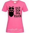 Женская футболка Old school rock Ярко-розовый фото