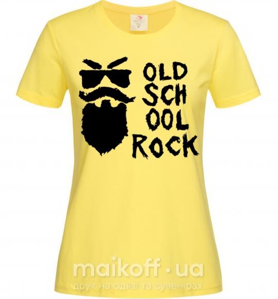 Женская футболка Old school rock Лимонный фото