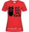 Женская футболка Old school rock Красный фото