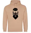 Чоловіча толстовка (худі) Skull biker Пісочний фото