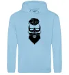 Мужская толстовка (худи) Skull biker Голубой Мужская толстовка (худи) Skull biker Голубой фото