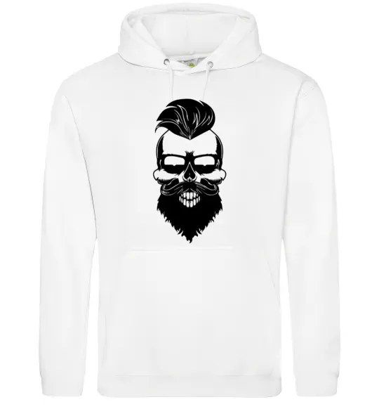 Жіноча толстовка (худі) Skull biker Білий фото