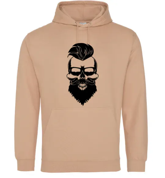 Жіноча толстовка (худі) Skull biker Пісочний фото