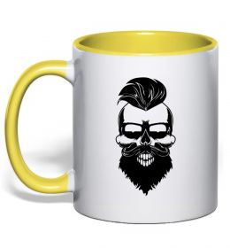 Чашка з кольоровою ручкою Skull biker Чашка з кольоровою ручкою Skull biker