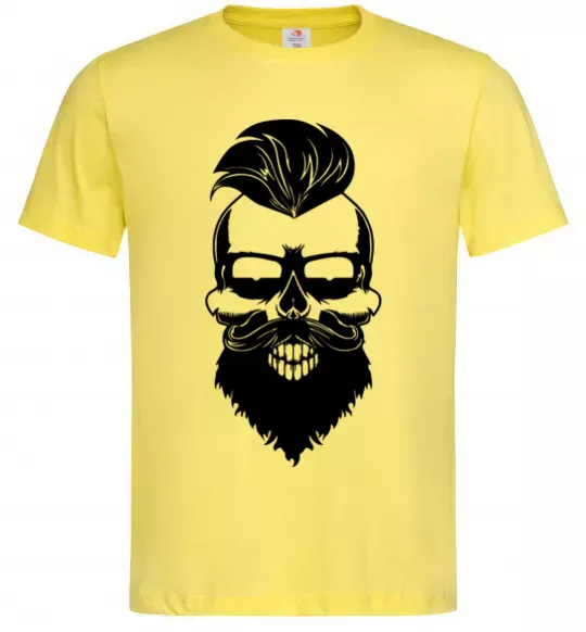 Чоловіча футболка Skull biker Лимонний фото