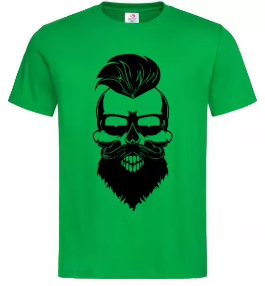 Чоловіча футболка Skull biker Зелений фото