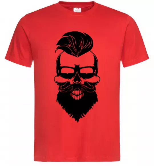 Чоловіча футболка Skull biker Червоний фото