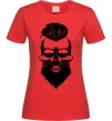 Жіноча футболка Skull biker Червоний Жіноча футболка Skull biker Червоний фото