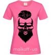 Жіноча футболка Skull biker Яскраво-рожевий фото
