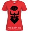 Женская футболка Skull biker Красный фото
