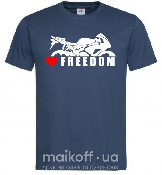 Мужская футболка Love freedom Темно-синий фото