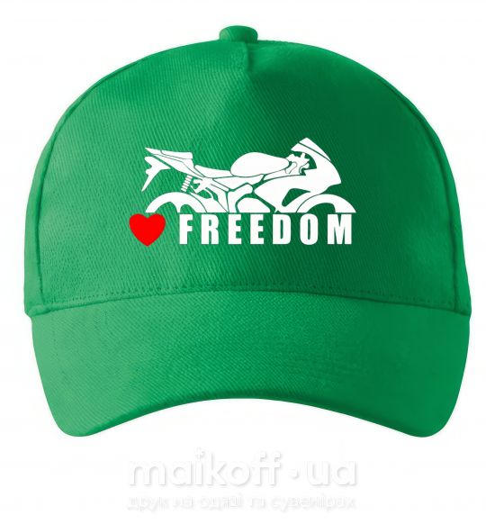 Кепка Love freedom Зеленый фото
