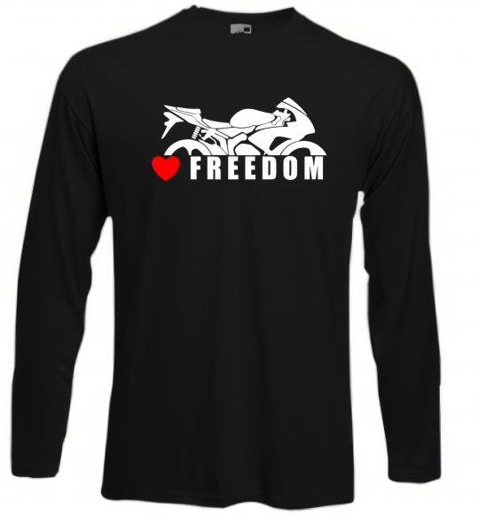 Лонгслів Love freedom Чорний фото