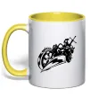 Чашка з кольоровою ручкою Fantasy rider Лимонний Чашка з кольоровою ручкою Fantasy rider Лимонний фото