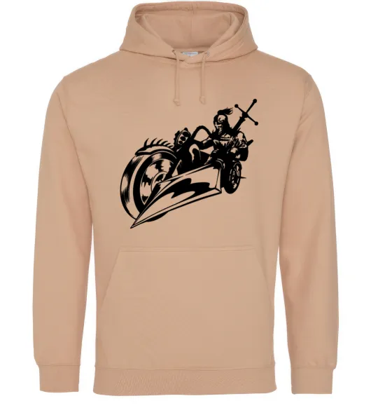 Чоловіча толстовка (худі) Fantasy rider Пісочний фото