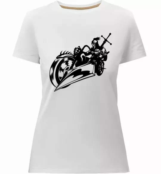 Жіноча преміум футболка Fantasy rider Білий фото