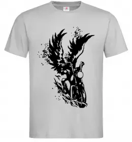 Мужская футболка Wings of freedom Серый фото