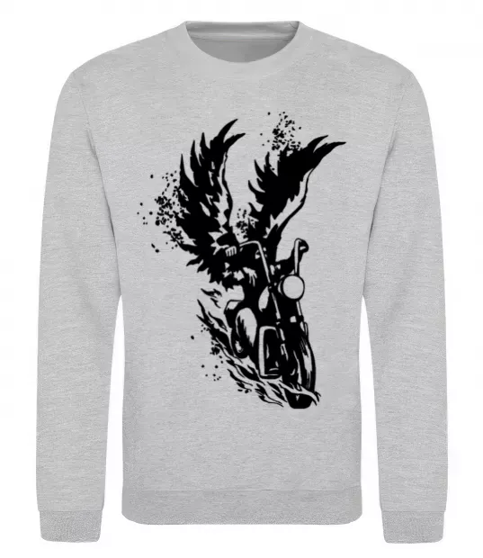 Світшот Wings of freedom Сірий меланж фото