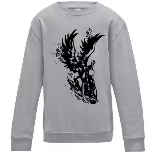 Дитячий світшот Wings of freedom Сірий меланж фото