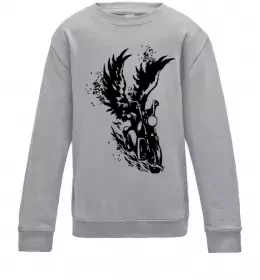 Дитячий світшот Wings of freedom Сірий меланж фото