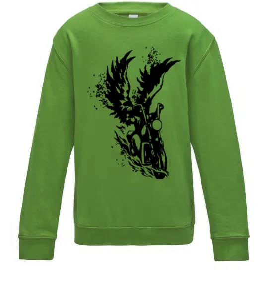 Дитячий світшот Wings of freedom Лаймовий фото