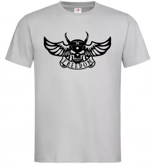 Чоловіча футболка Freedom demon Сірий фото