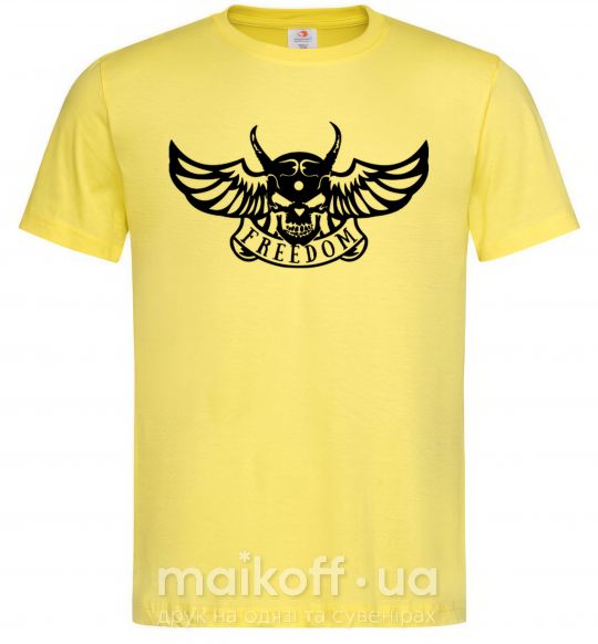Мужская футболка Freedom demon Лимонный фото
